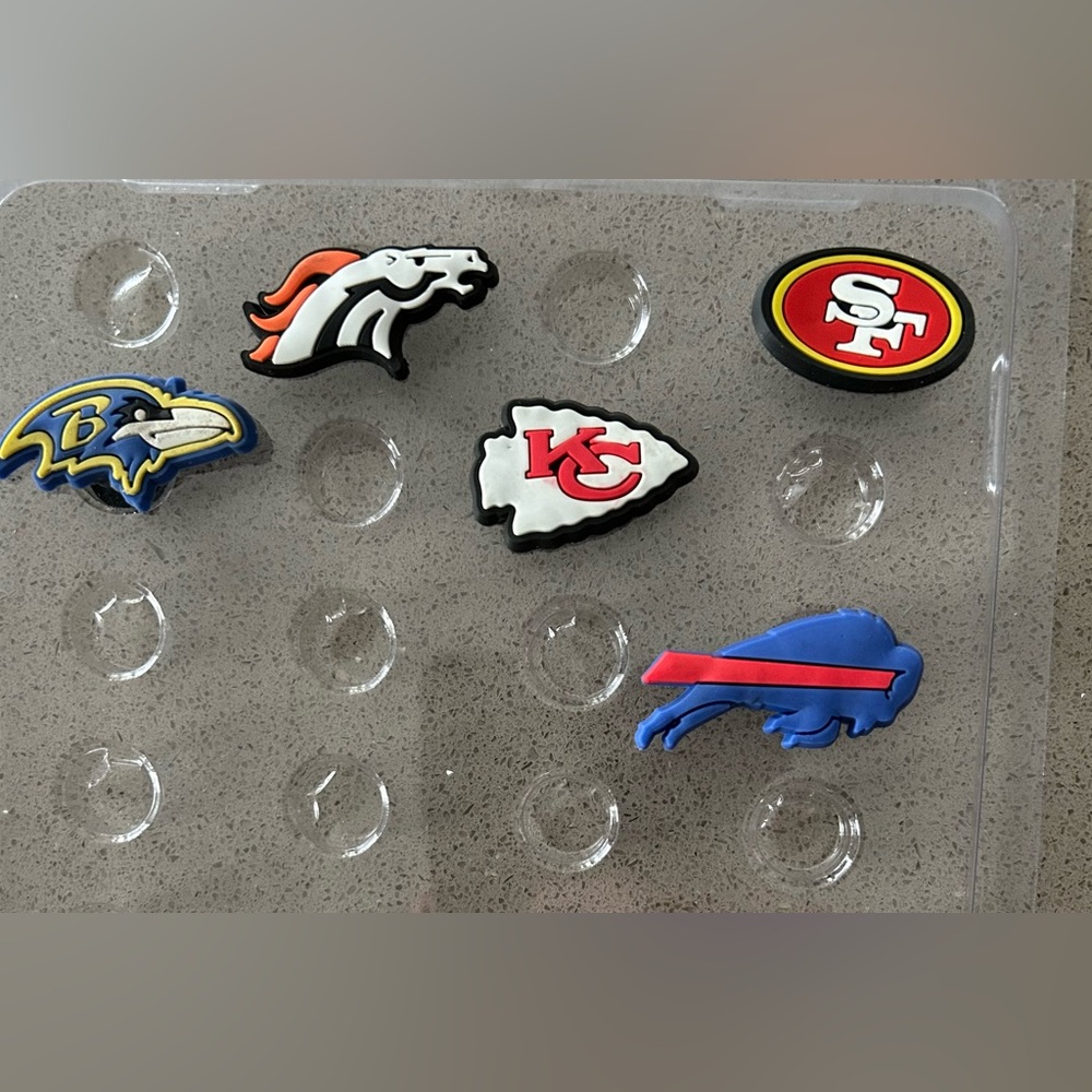 Croc Shoe Charms NFL teams bundle of 5